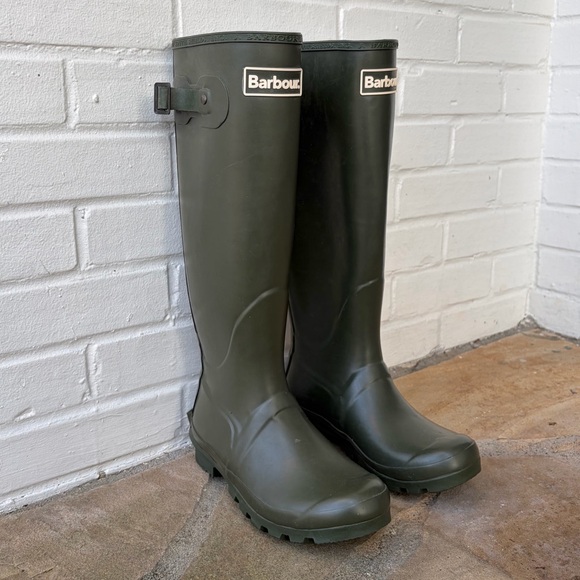 Barbour Bede Wellington “Wellie” Boots in Olive, SZ UK 3 (US 5.5-6) EUC - Picture 2 of 12